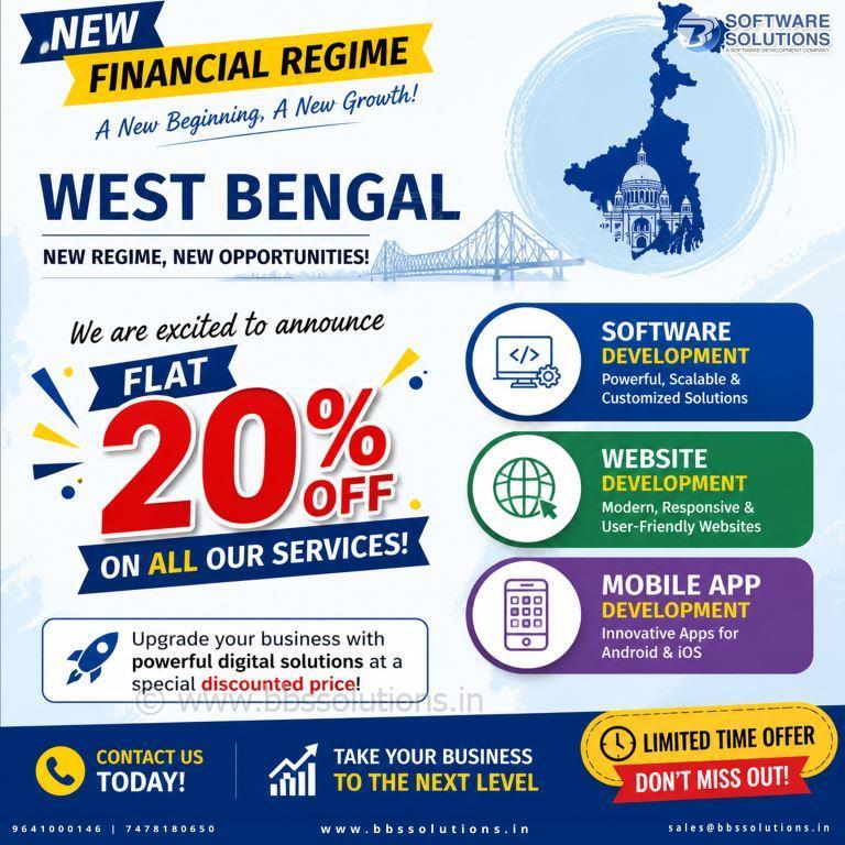 Flat 20 percent Discount on ALL our services! | Business Boost Software Solutions – Best Web Design, SEO, and Custom Software Company in Siliguri